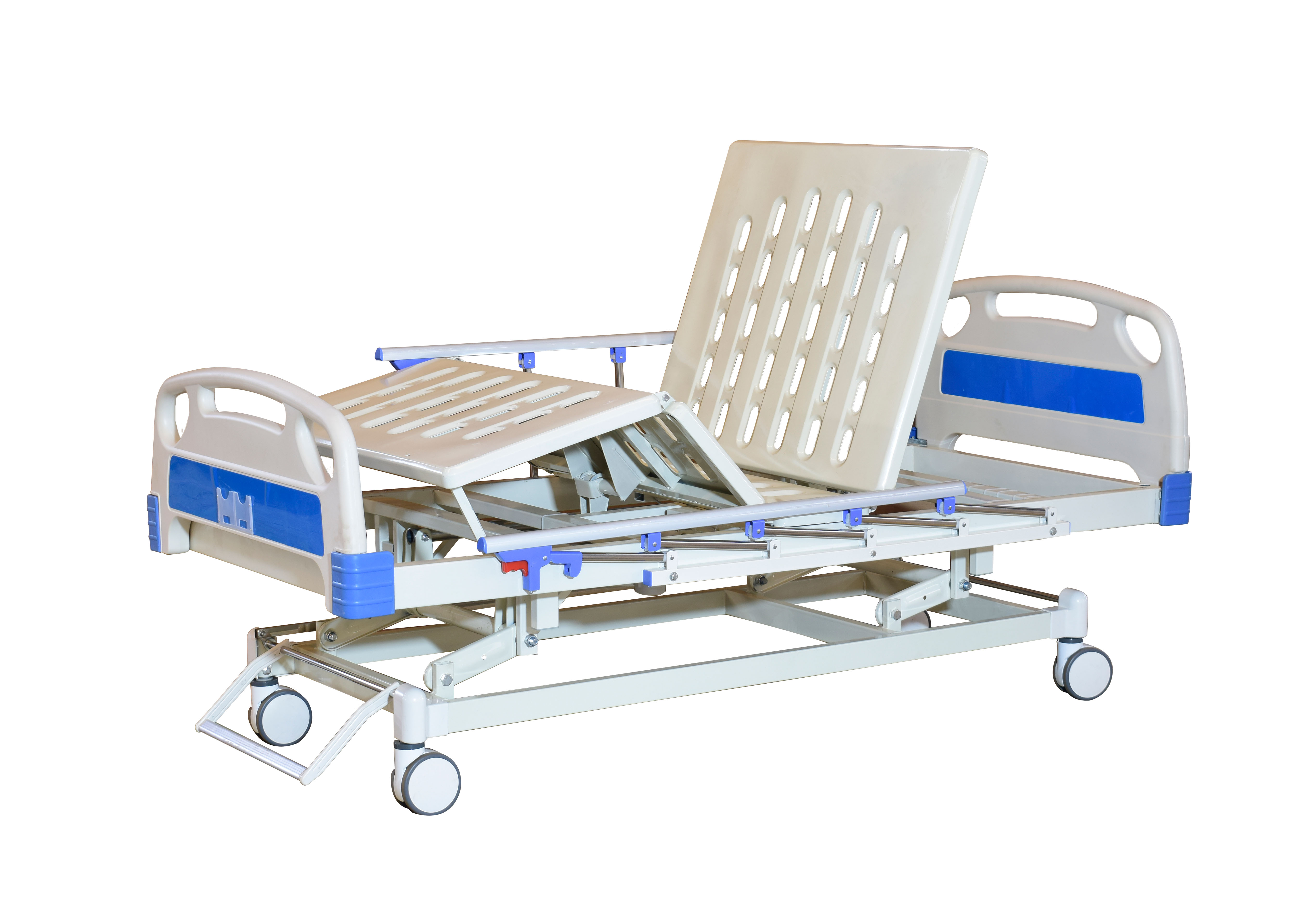 Breathable medical bed punching surface frame