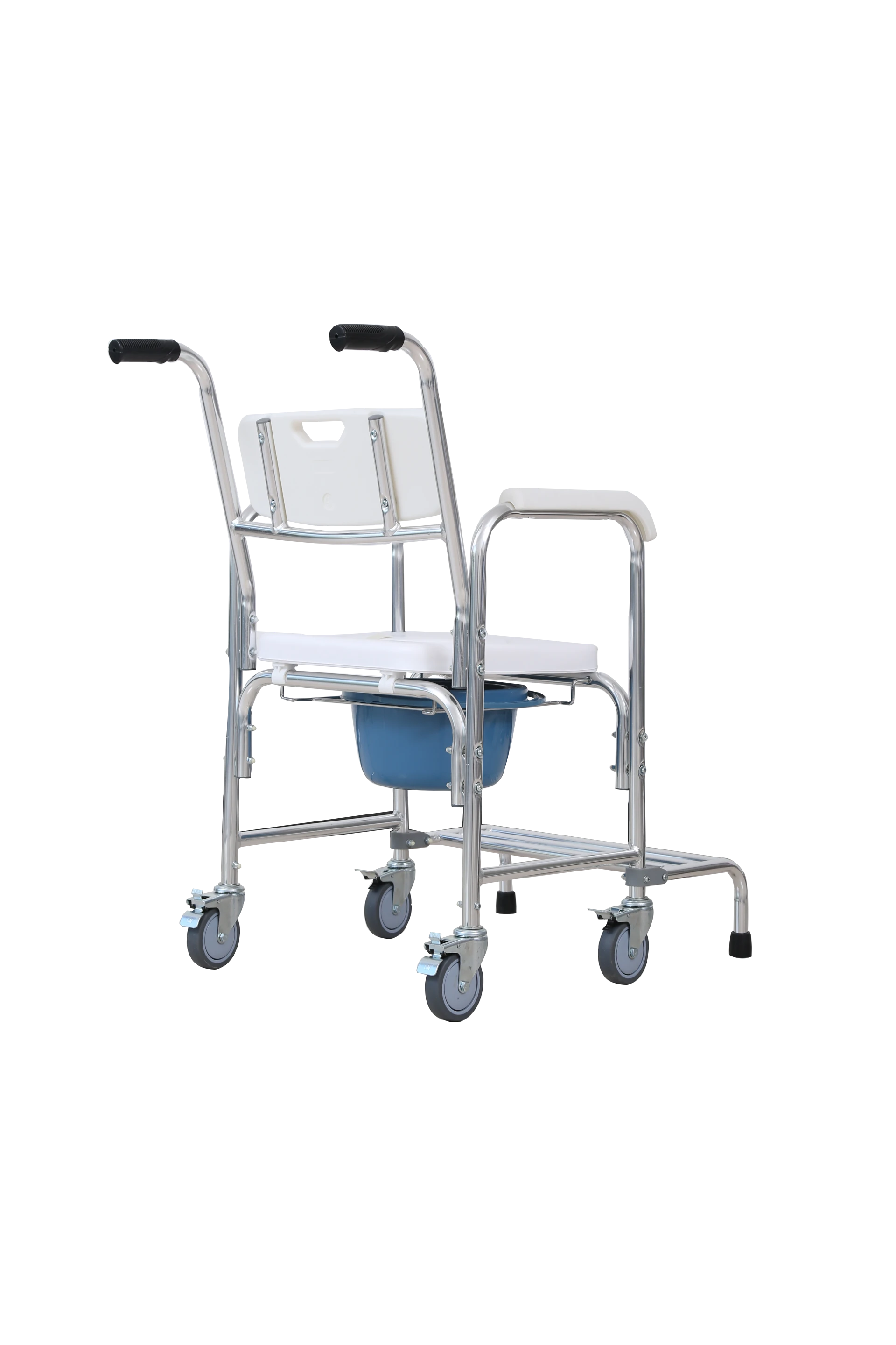 Mobile Medical Toilet Chair with Wheels Safety Equipment for Disabled Patients for Hospitals and Bathrooms