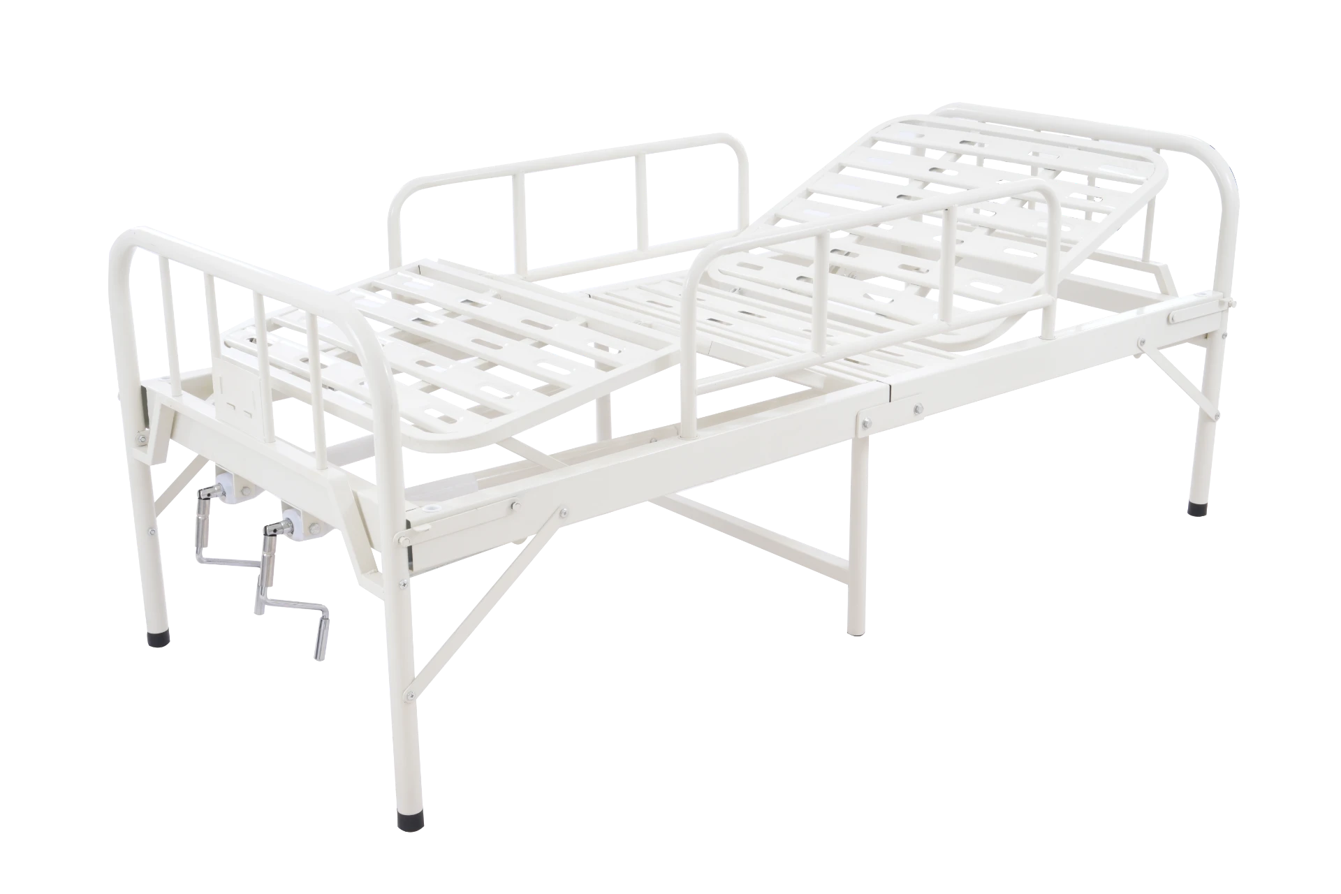 Manual Double-Rocking Foldable Hospital Bed