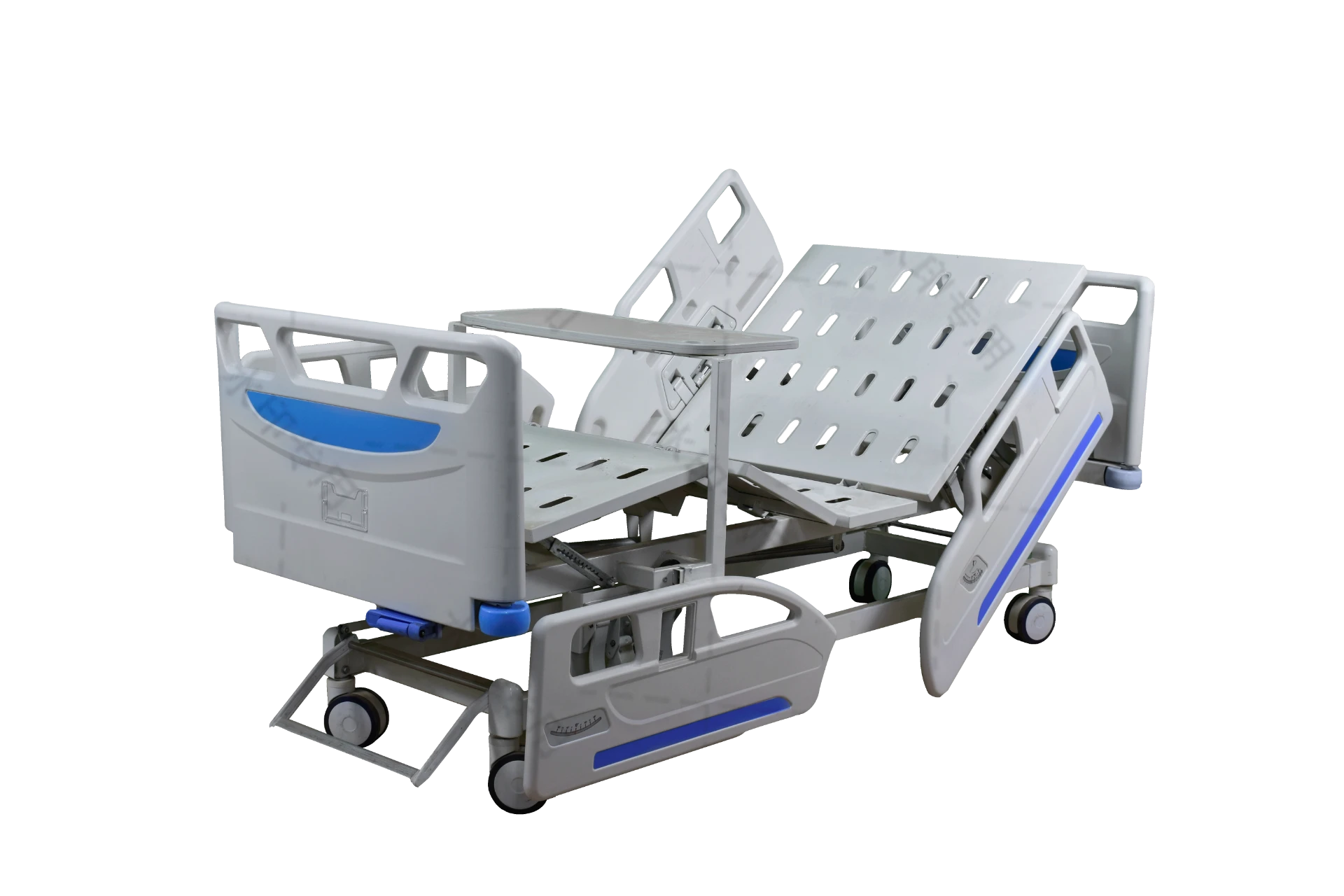 Manual Dual-Function Square Bed Headboard with Perforated Surface and Anti-Collision Wheels