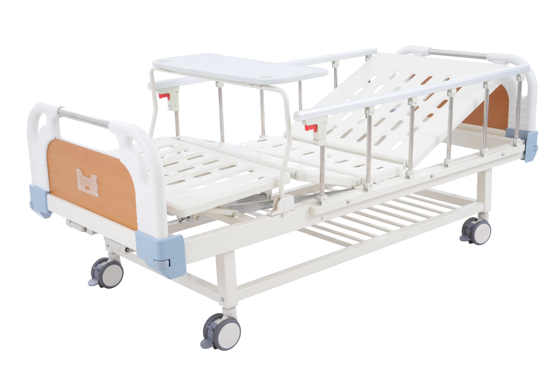 Dual-Function Manual Hospital Bed with Composite Headboard Frame