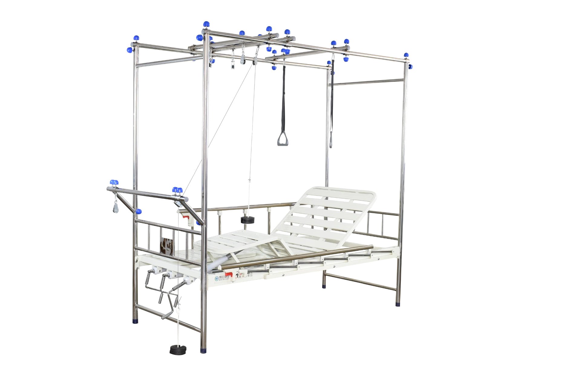 Iron Head Orthopedic Traction Bed with Three-Function Manual Slatted Board