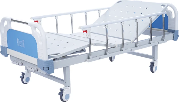 Dual-Function Composite Headboard Plastic Bed Surface Manual Hospital Bed