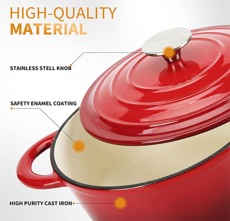 Light Weight Nonstick Cast Iron Enameled Skillet | Multi-Use