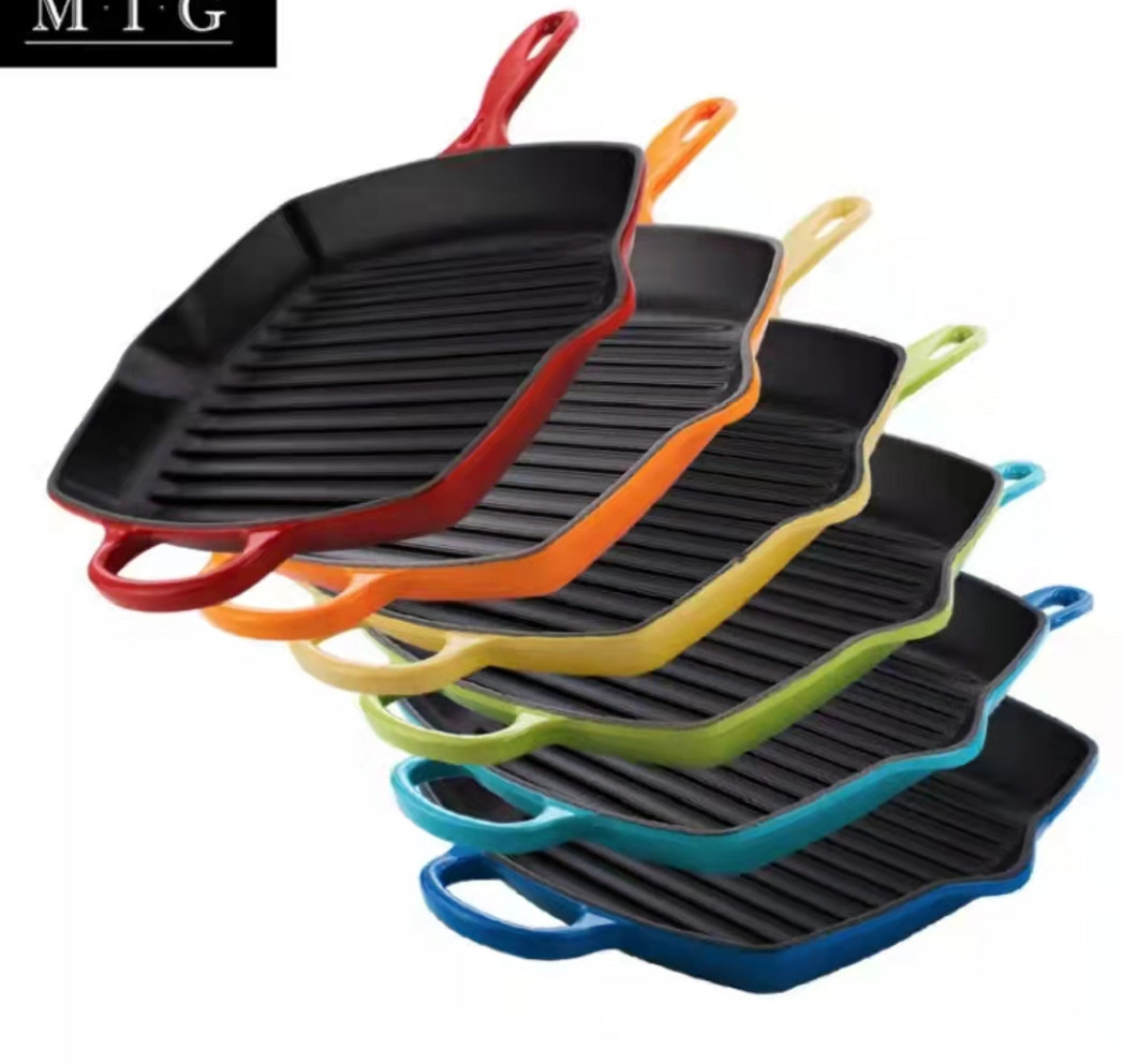Versatile Cast Iron Rectangular Grill Pan for Perfect Indoor Cooking and Grilling