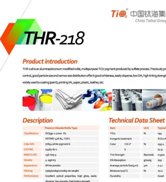 Demand for titanium dioxide dye is rising
