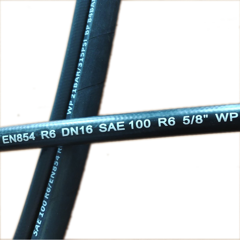 SAE 100 R6/EN 854 R6 Fibre Braided Oil Hose