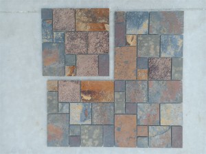 Autumn rose natural flagstone mat