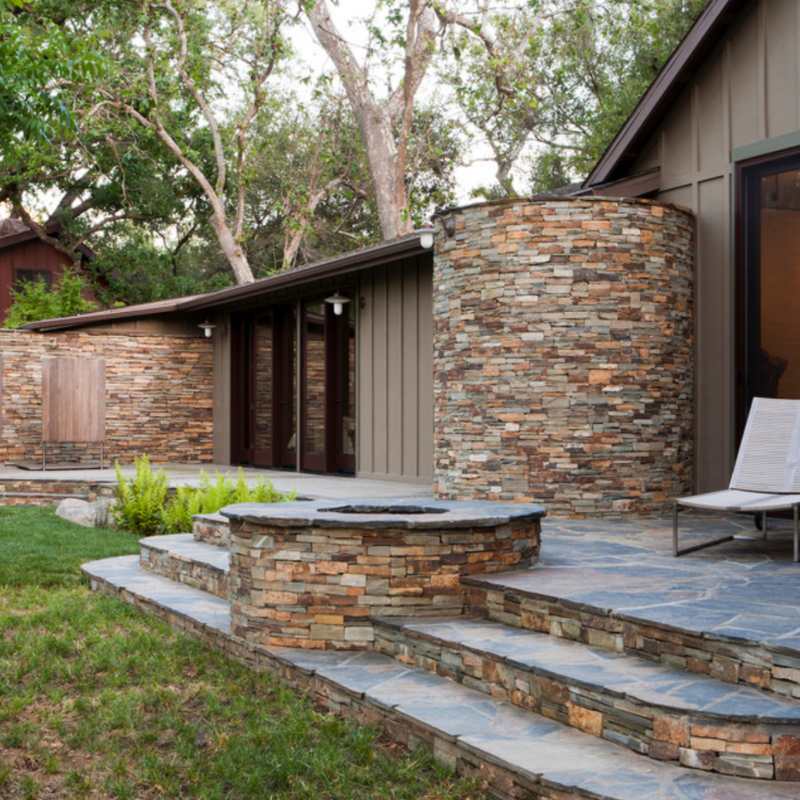 white sandstone cladding