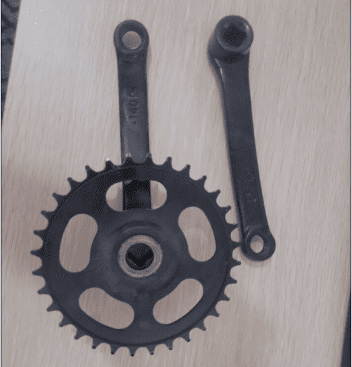 12inch bike black square hole  bicycle chainwheel and crank