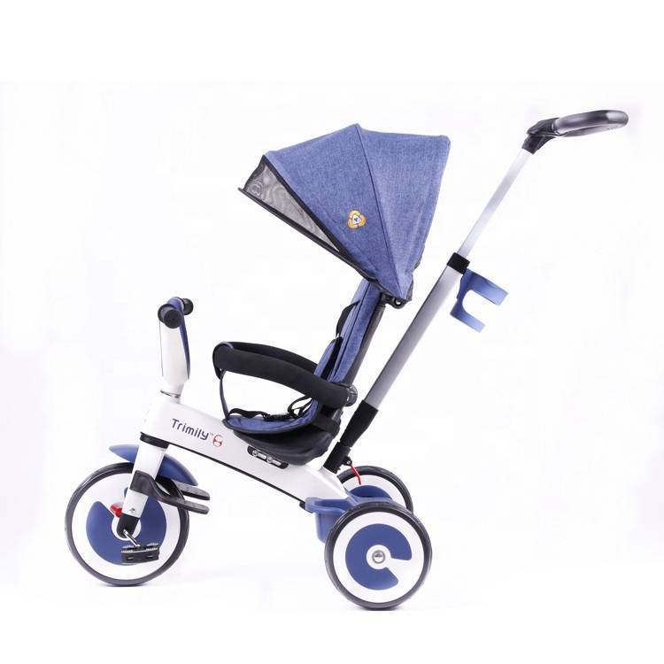comfortable kid tricycle safe multifunctional/CE fashion 4 1 tricycle blue/best quality baby tricycle china manufacture