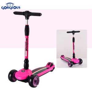 Cheap kid scooter three wheels single foot foldable scooter for children
