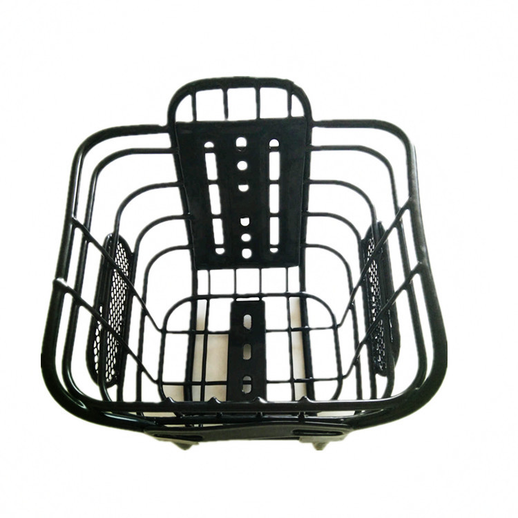 Bicycle Steel Storage Basket Front Handlebar Basket Quick Install and Release Bicycle Basket