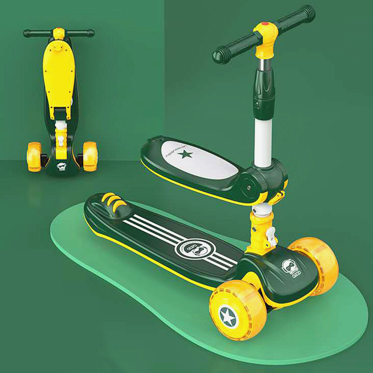 Factory Price Oem Folded Kid Scooter Three Wheels Pink Scooter With Seat For Kids