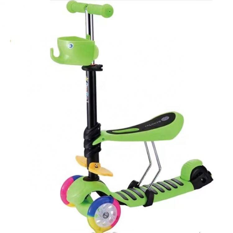 CE approved safe push 3 wheel kid powered scooter/best selling kid motorcycle scooter with seat/hight quality kick foot scooter