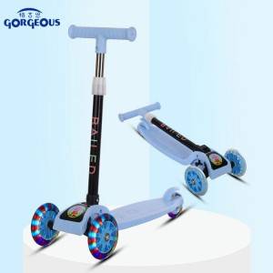 Cheap PU wheel front two wheels kids scooter foldable scooter kids scooter with music