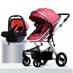 New design high quality wholesale price light weight foldable 3 in 1 baby stroller luxury