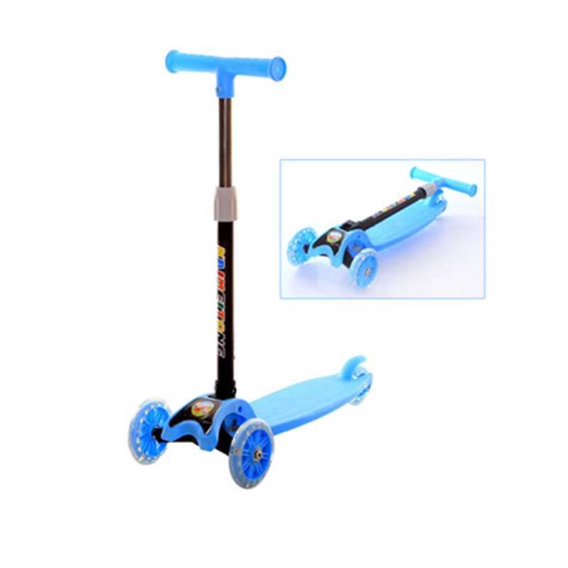 Foldable Adjustable Little Kids Scooters With Music Lights For 9 Yeas Old