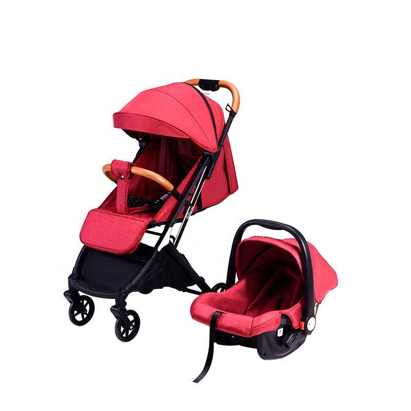 European style high landscape good quality foldable 3 in 1 baby carrier with sleeping basket