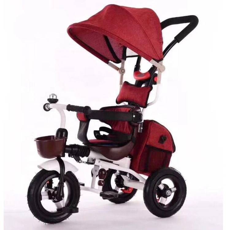 European trike for children/latest  fashional child tricycle bike with roof/four in one trike with front freestyle wheel