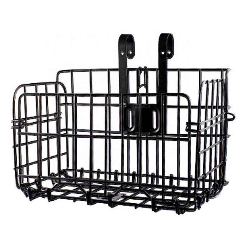 Newest steel folding basket for mountain bike/steel foldable basket with ED/Silver color