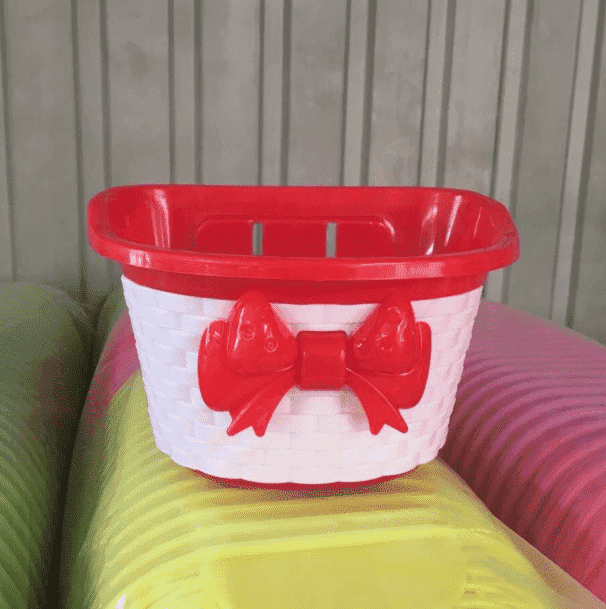 nice butterfly  colorful plastic kids bike basket PVC/PP mini basket tricycle using