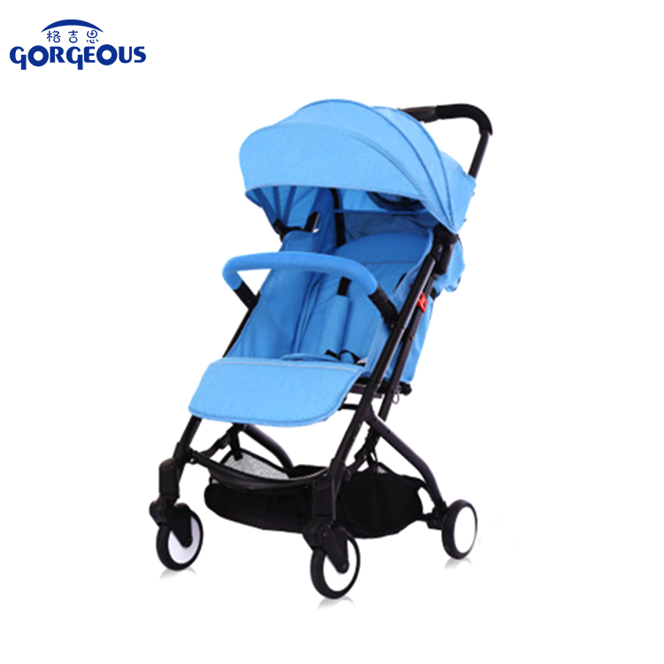 Smart aluminium one hand fold up baby strollers 2 kids from china with 4 wheels