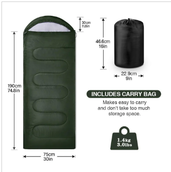 Adult Camping Sleeping Bags: 3-4 Season, Lightweight Options