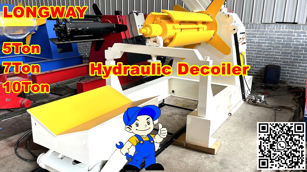 How to operate the hydraulic decoiler for Metal roofing machine ?