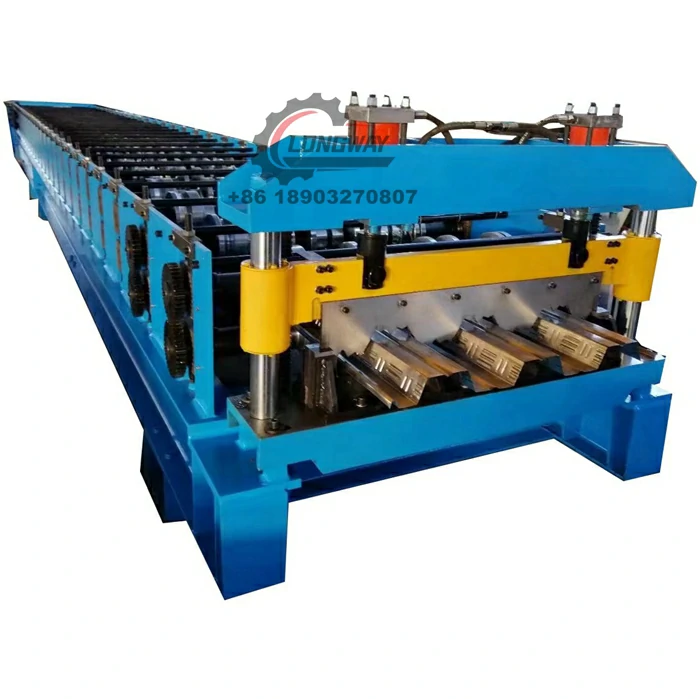 Steel deck floor roll forming machine