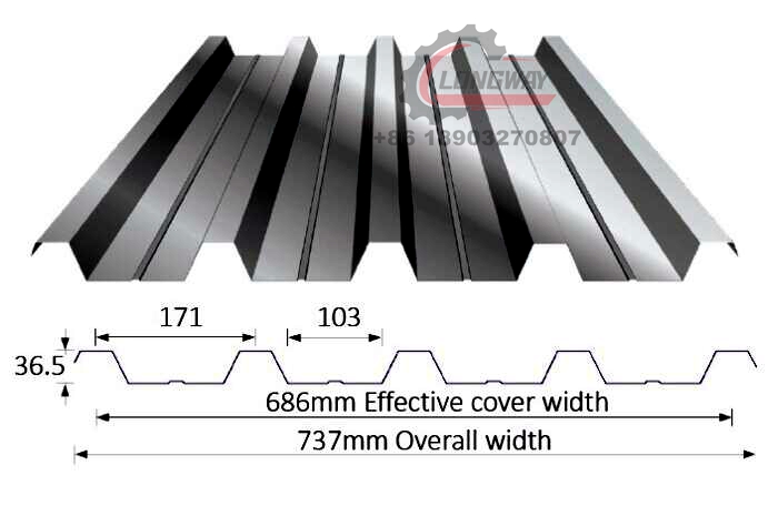 Africa 686 IBR Roof Sheet Making Machine - Durable & Efficient