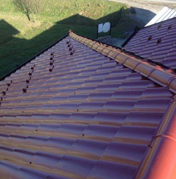 Peru Market Bamboo Aluzinc Roof Tile Making Machine