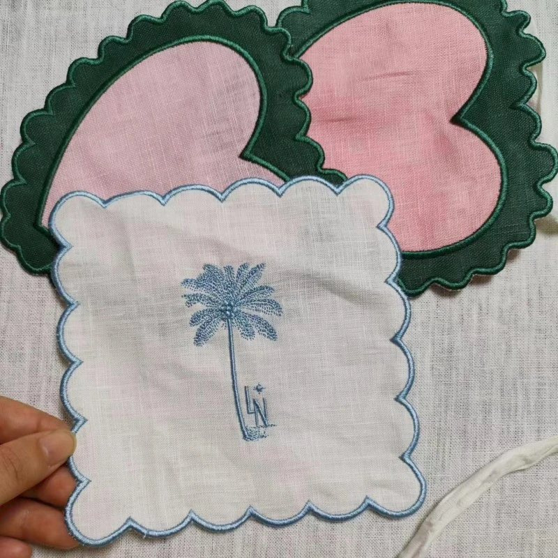 oem napkins embroidered floral