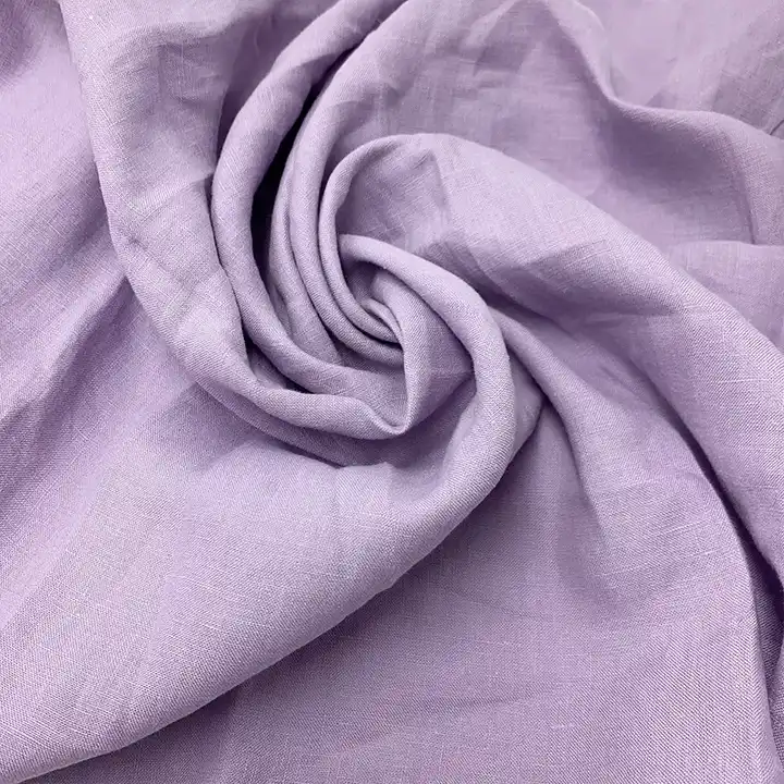 supplier 100% flax 100 linen printed fabric for garment