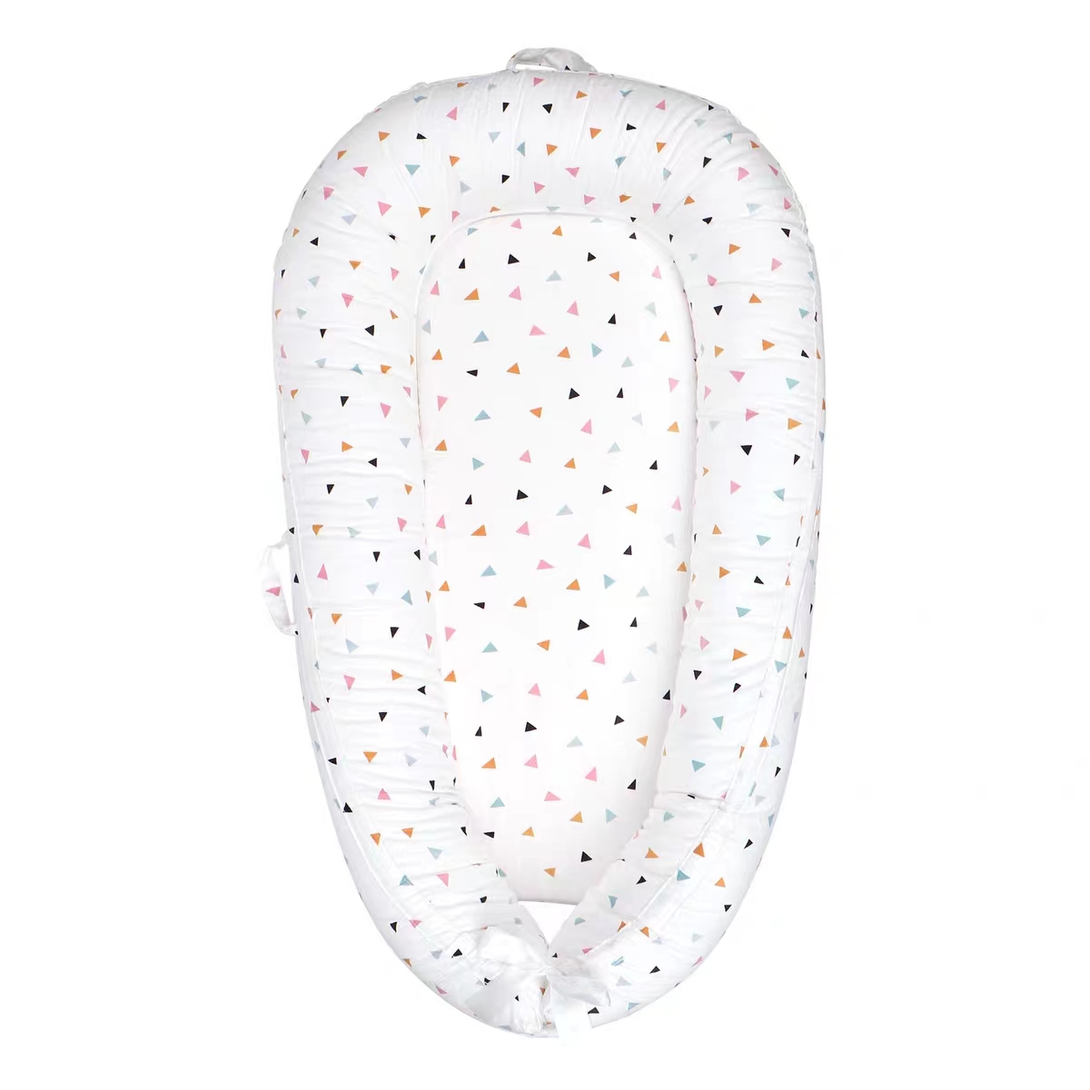 Newborn Lounger Crib Baby Nest  100% Cotton & Breathable Fiberfill