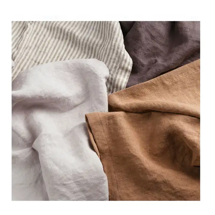 Organic home linen cloth stone washed hometextile linen fabric