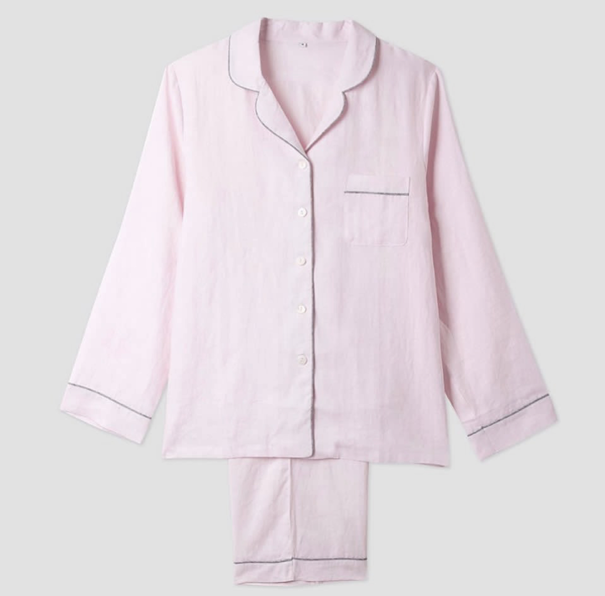 100% Linen set classic Pajamas PJS pyjamas