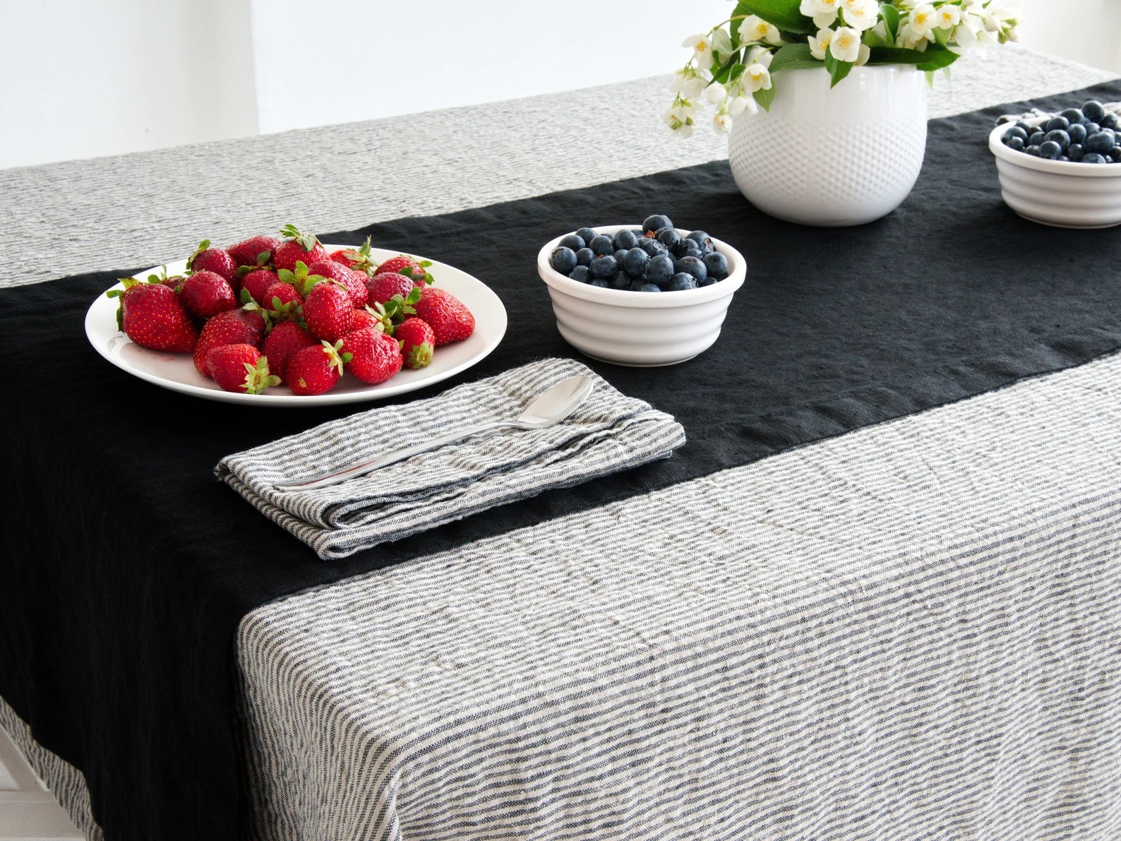 Linen tablecloth simple American country cushion cloth art rectangular Washed Linen