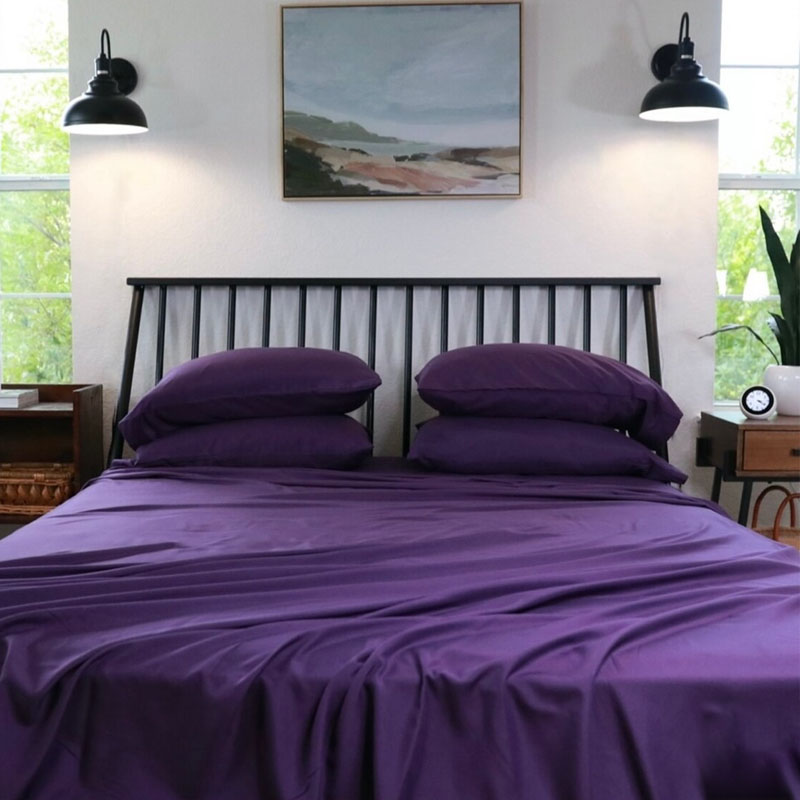 Natural Soft Pure Bamboo Summer Bamboo Bed Sheets Ultra Silk Smooth Bedding Set