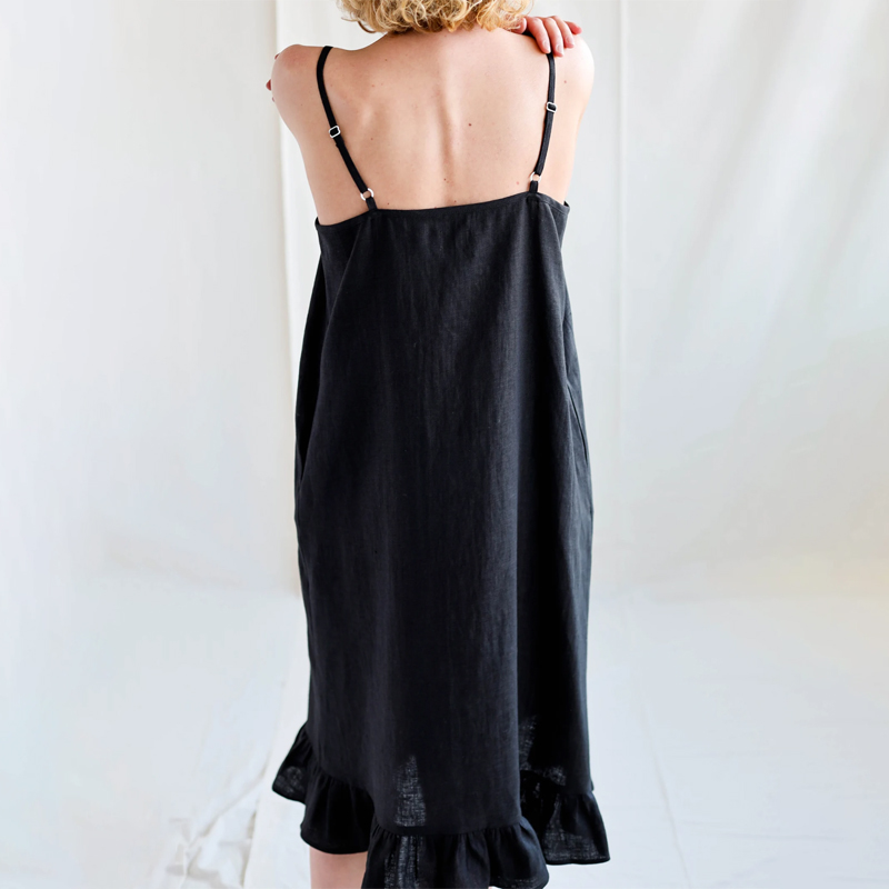 wholesale pure linen dress organic linen clothing clothes women clothes