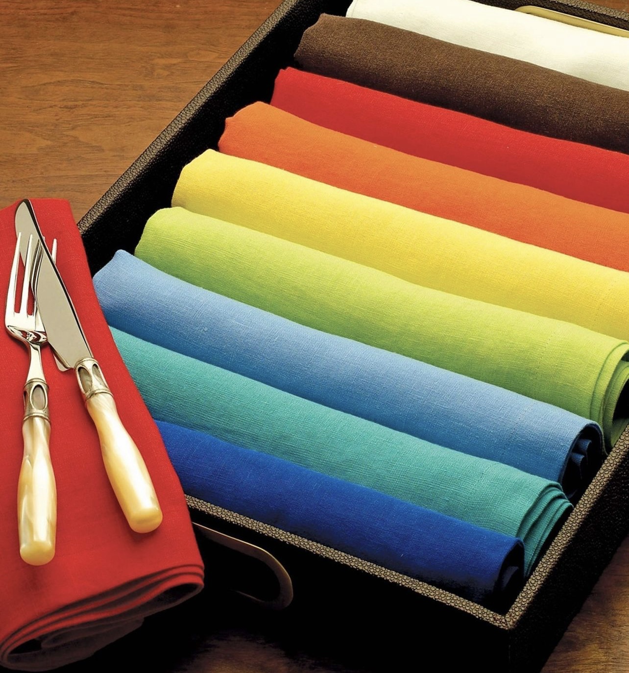 Soft Linen Indian Block Print Napkins for Weddings & Dining