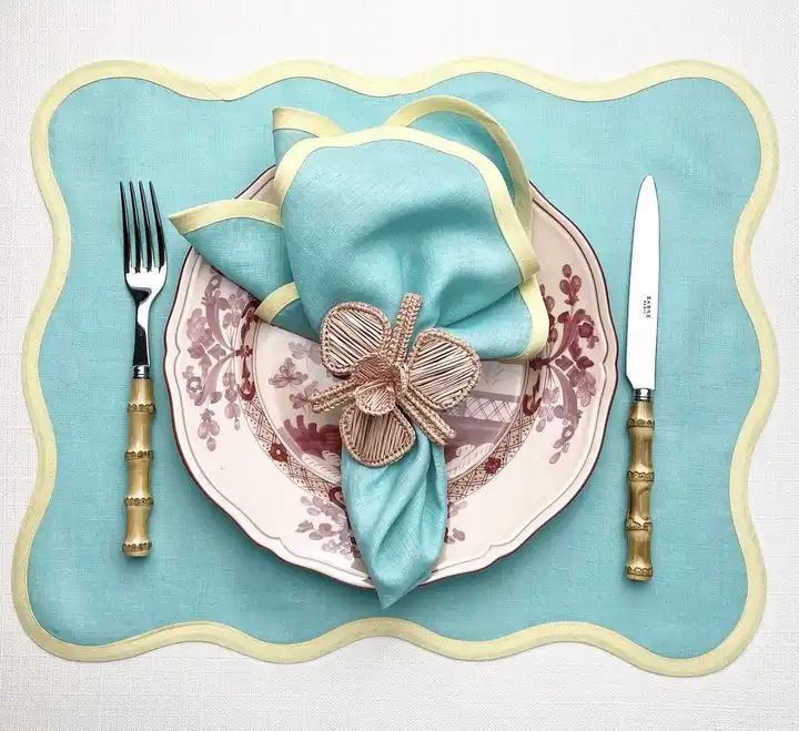 Indian Block Print Napkins – 100% Linen, OEM/ODM, Wholesale