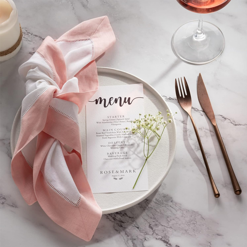 white linen cocktail napkins 6 x 6 inch company