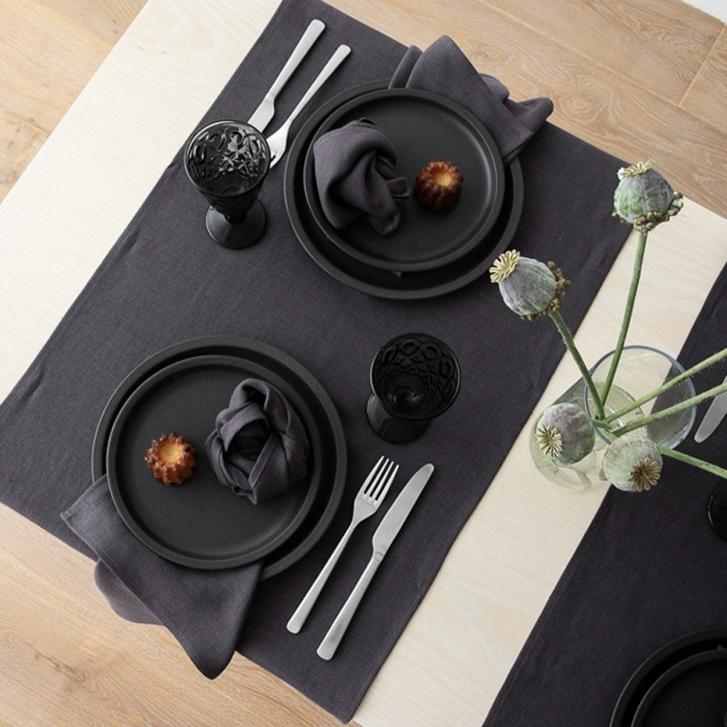 Checker Pattern in Grey White (4pcs, Queen) Linen Sheet Set