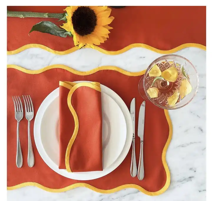 best custom design linen napkin