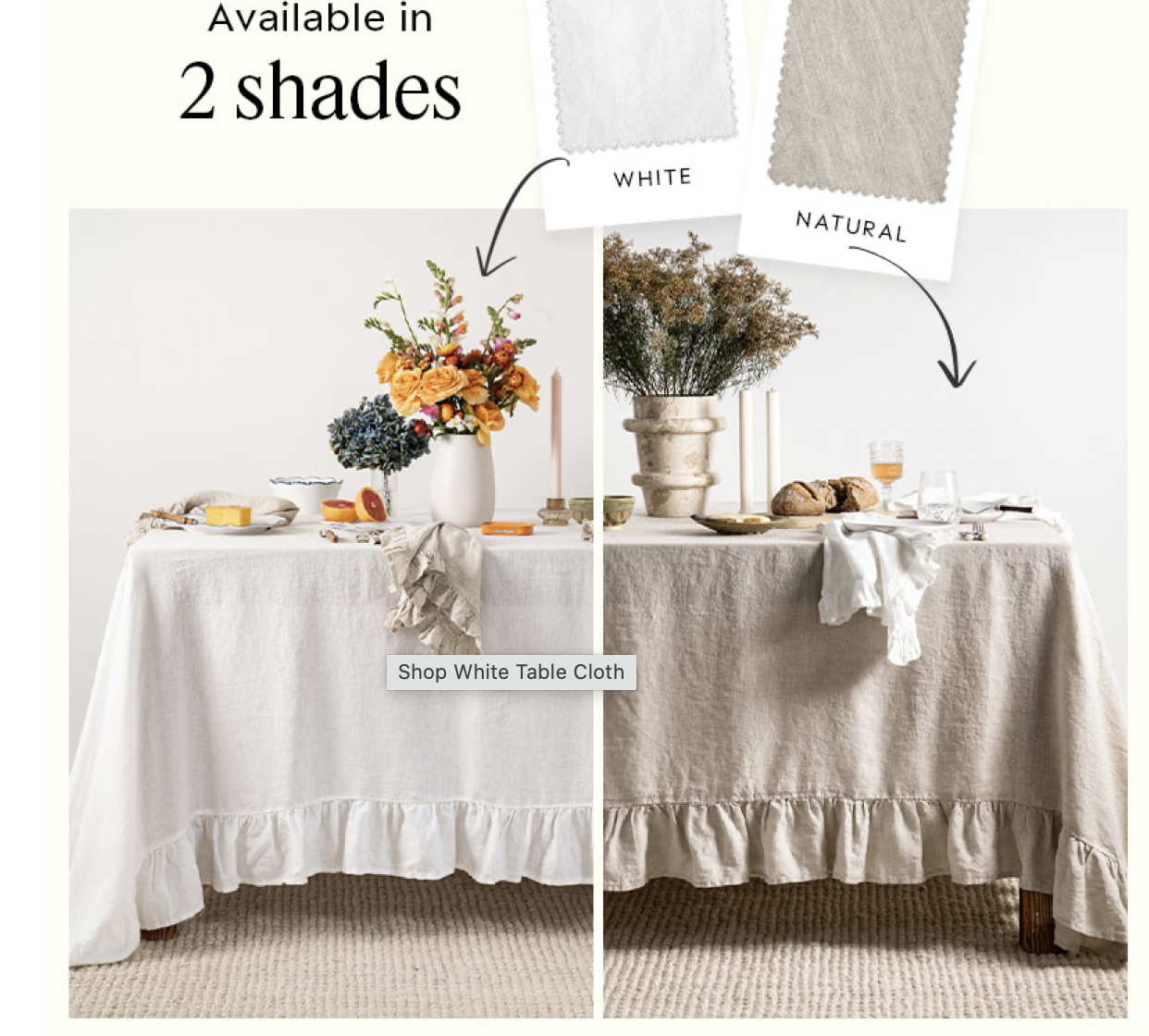 Discount on stylish ruffled pillowcases available now in limited quantities.