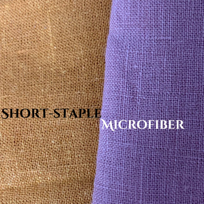 Manufacturing linen napkins and burlap products in specialized factories for various uses.