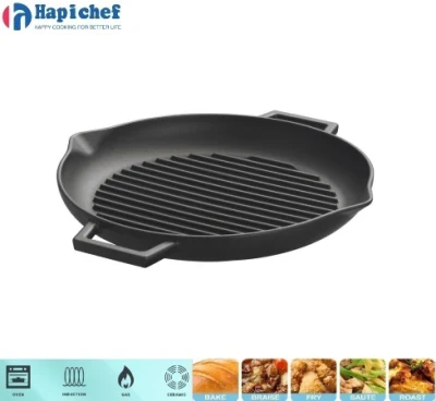 Cook's Essentials Cast Iron Grill Pan - Even Heat, Deep Sear