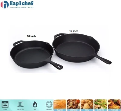 Hot Sale Cookware Pre Seasoned Cast Iron Fry Pan Frying Pans Skillet
