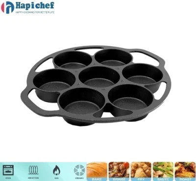 Cast Iron Muffin Biscuit Pan Baking Skillet